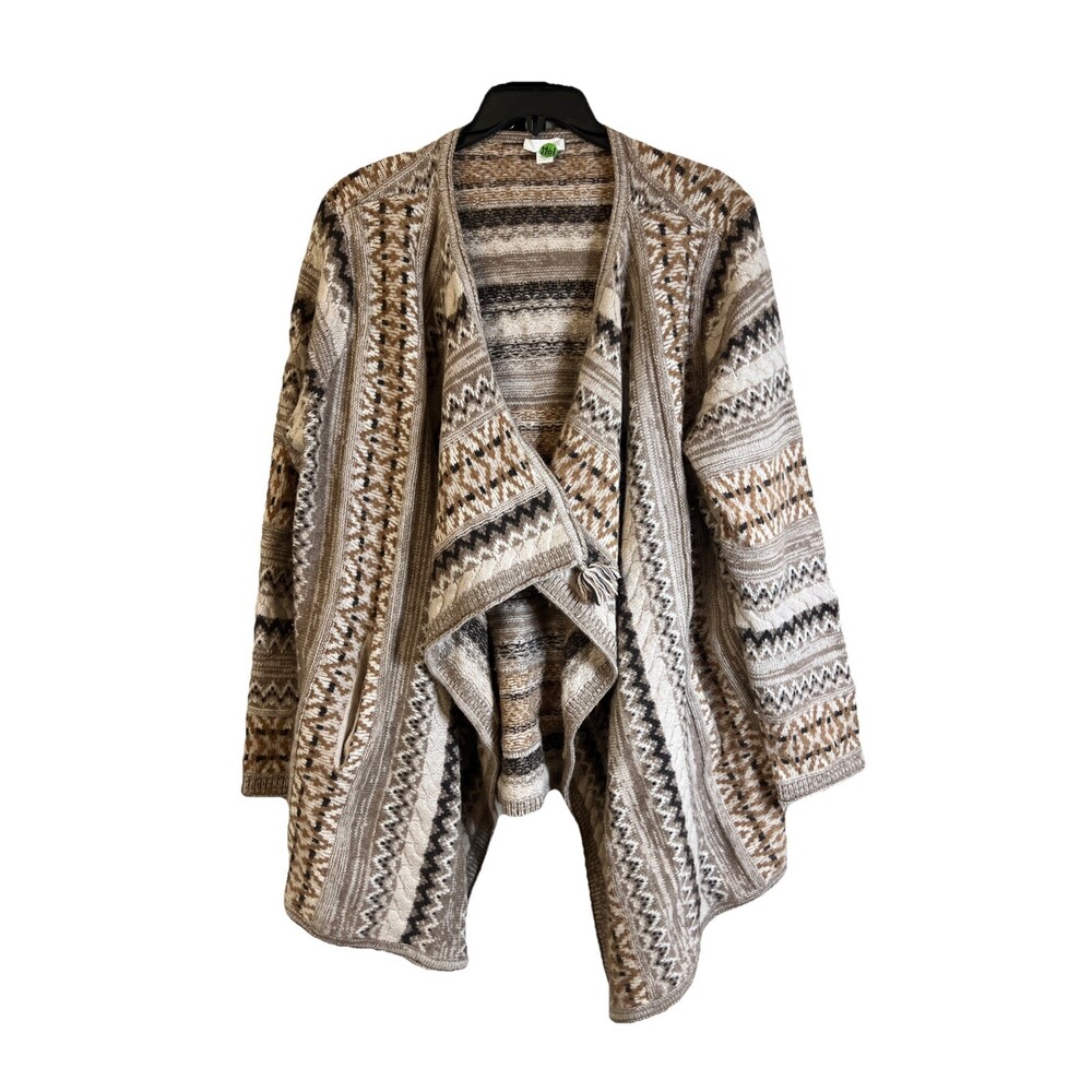 J. JILL Cardigan Wool Alpaca Blend Boho Western Sweater Women's Size Large